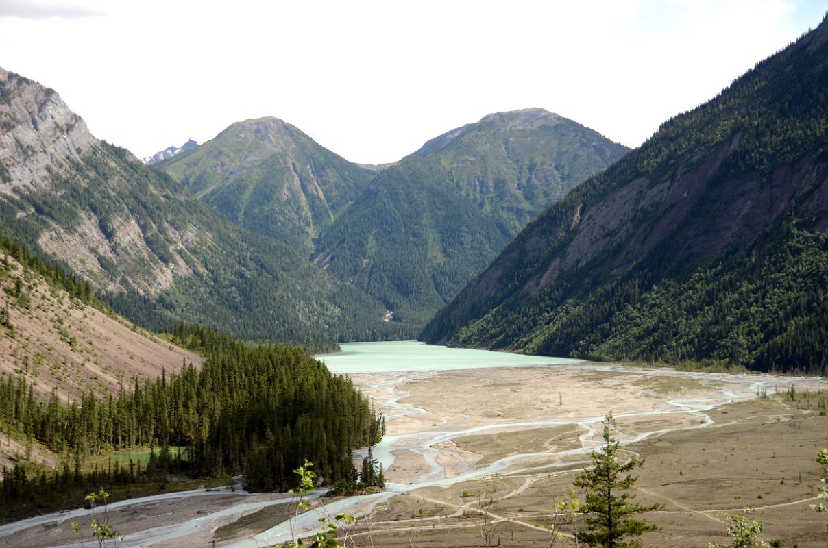 17 Valley Floor and Kinney Lake With Campion Mountain From Berg Lake Trail Between Whitehorn Camp And Kinney lake